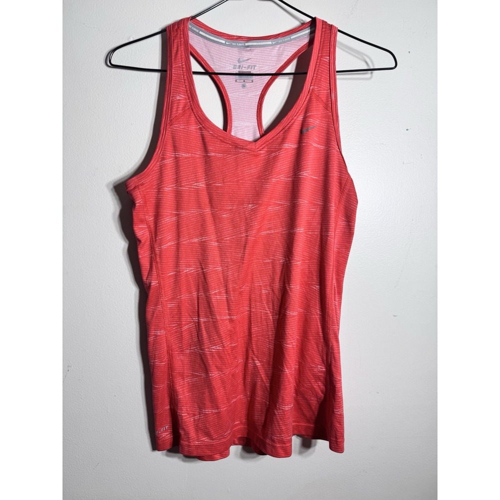 Women's Nike running size medium red patterned racer back tank top